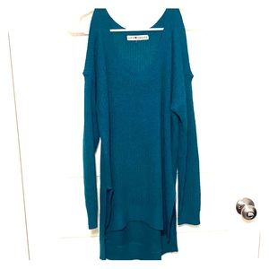 Turquoise blue knit sweater